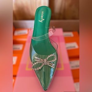 Vivianly . Sandals Transparent Stiletto High Heels